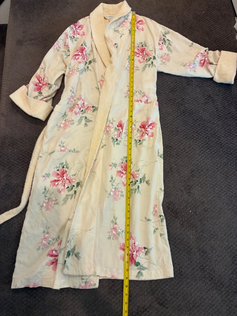 Robe, floral, terry lined - Picture 2 of 3